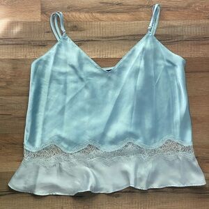 Victoria's Secret Blue Satin Baby Doll Top